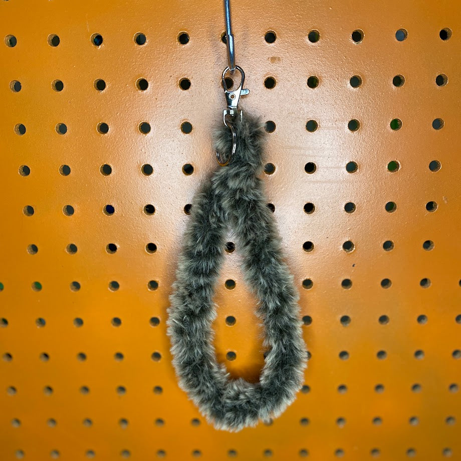 Furry Wristlet Keychain