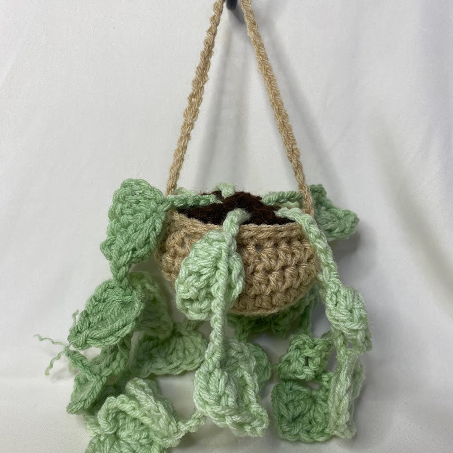 Hanging Leafy Crochet Plant