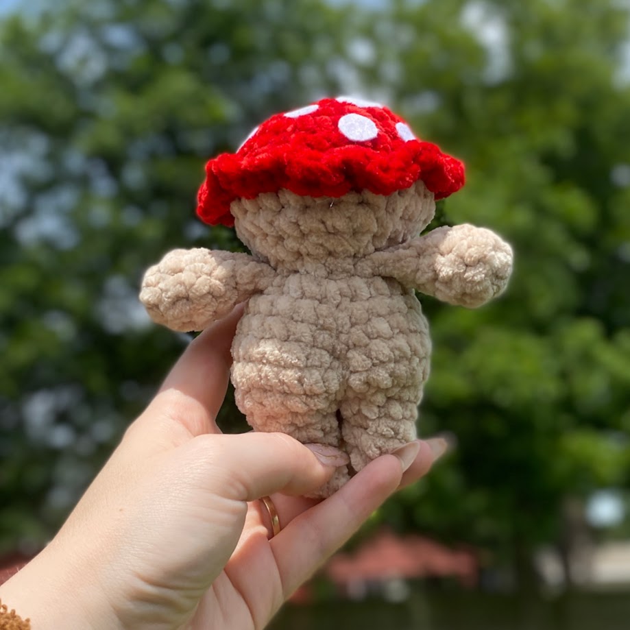 Crochet Cheeky Mushroom Plush