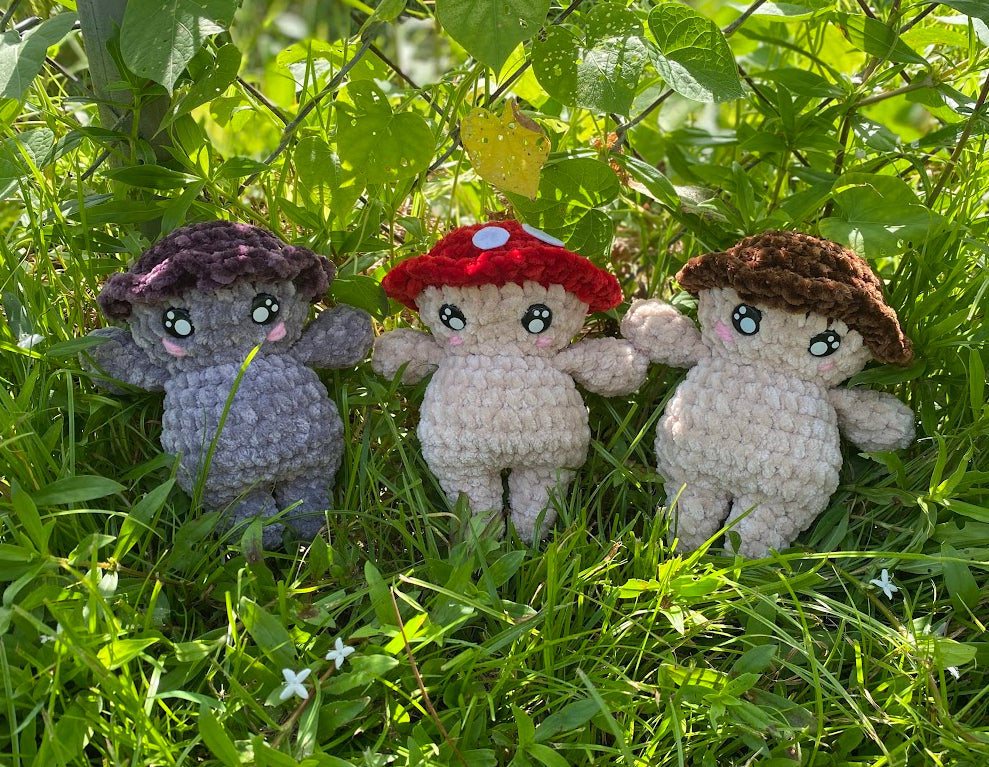 Crochet Cheeky Mushroom Plush
