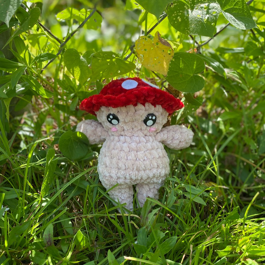 Crochet Cheeky Mushroom Plush