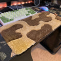 Wavy Brown Desk Rug