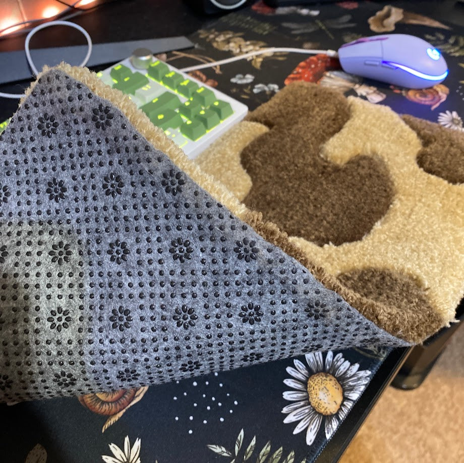 Wavy Brown Desk Rug