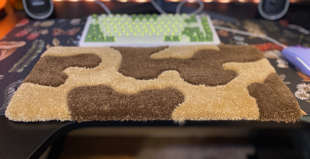 Wavy Brown Desk Rug